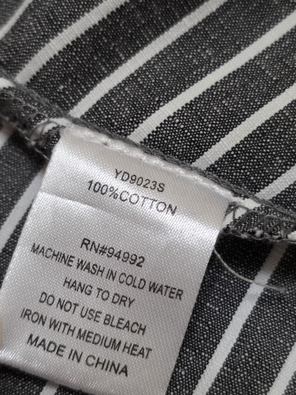 Patrizia Luca Cotton Gray & White Striped Sleeveless Midi Dress Size M - Picture 11 of 11
